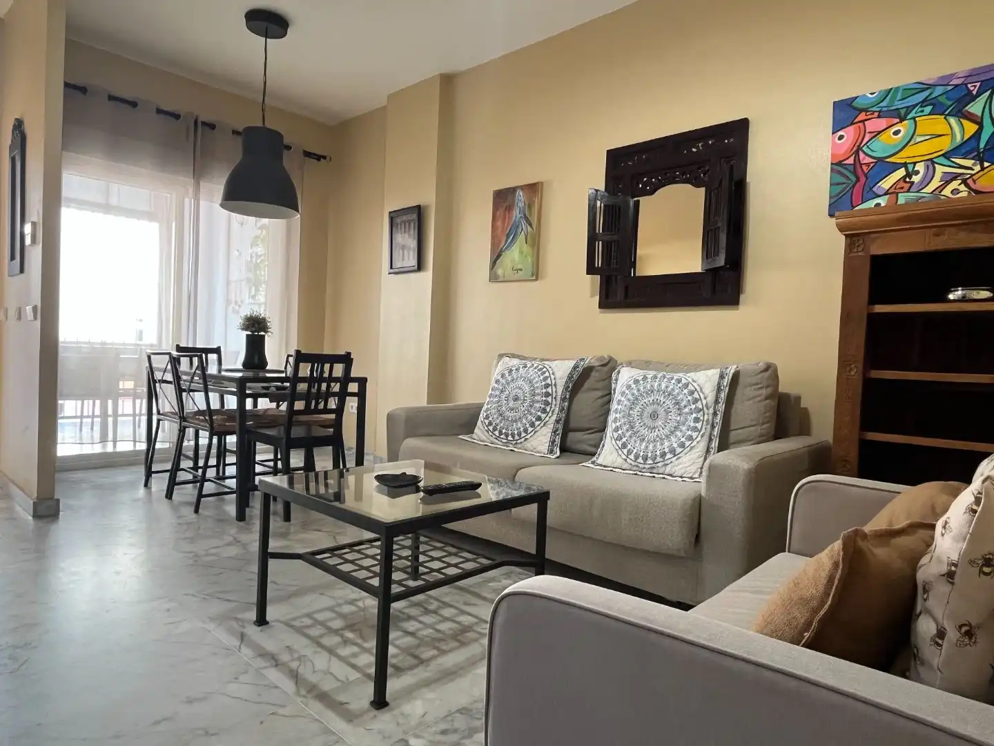 Sala de estar de Piso de alquiler en Las Tres Piedras - Costa Ballena