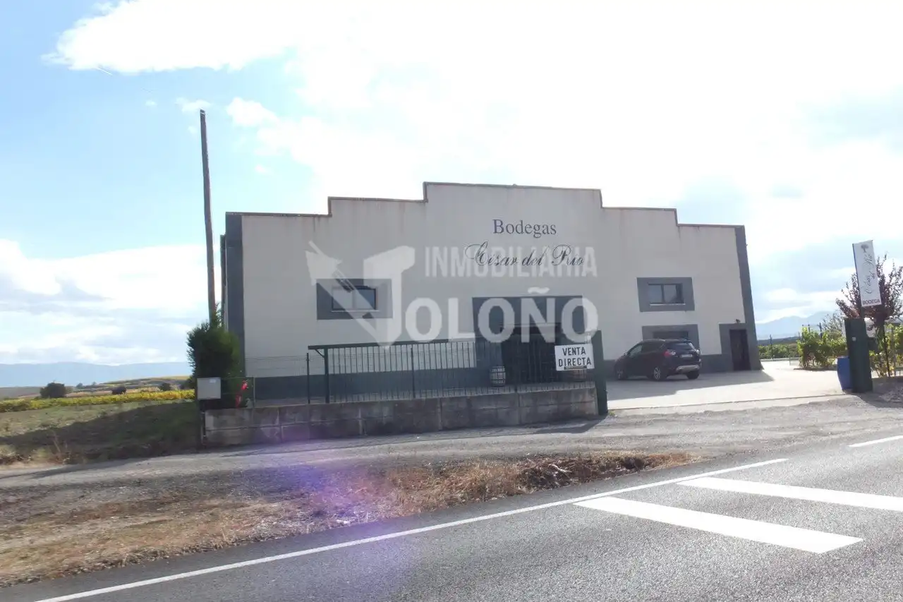 Vista exterior de Nau industrial en venda en Alesanco amb Calefacció i Alarma