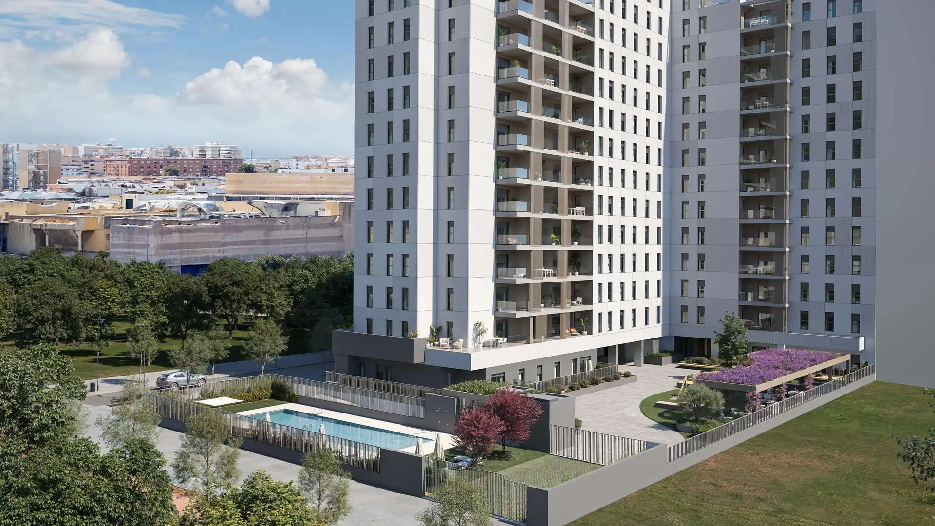 Exterior view of Flat for sale in  Sevilla Capital  with Air Conditioner, Heating and Terrace