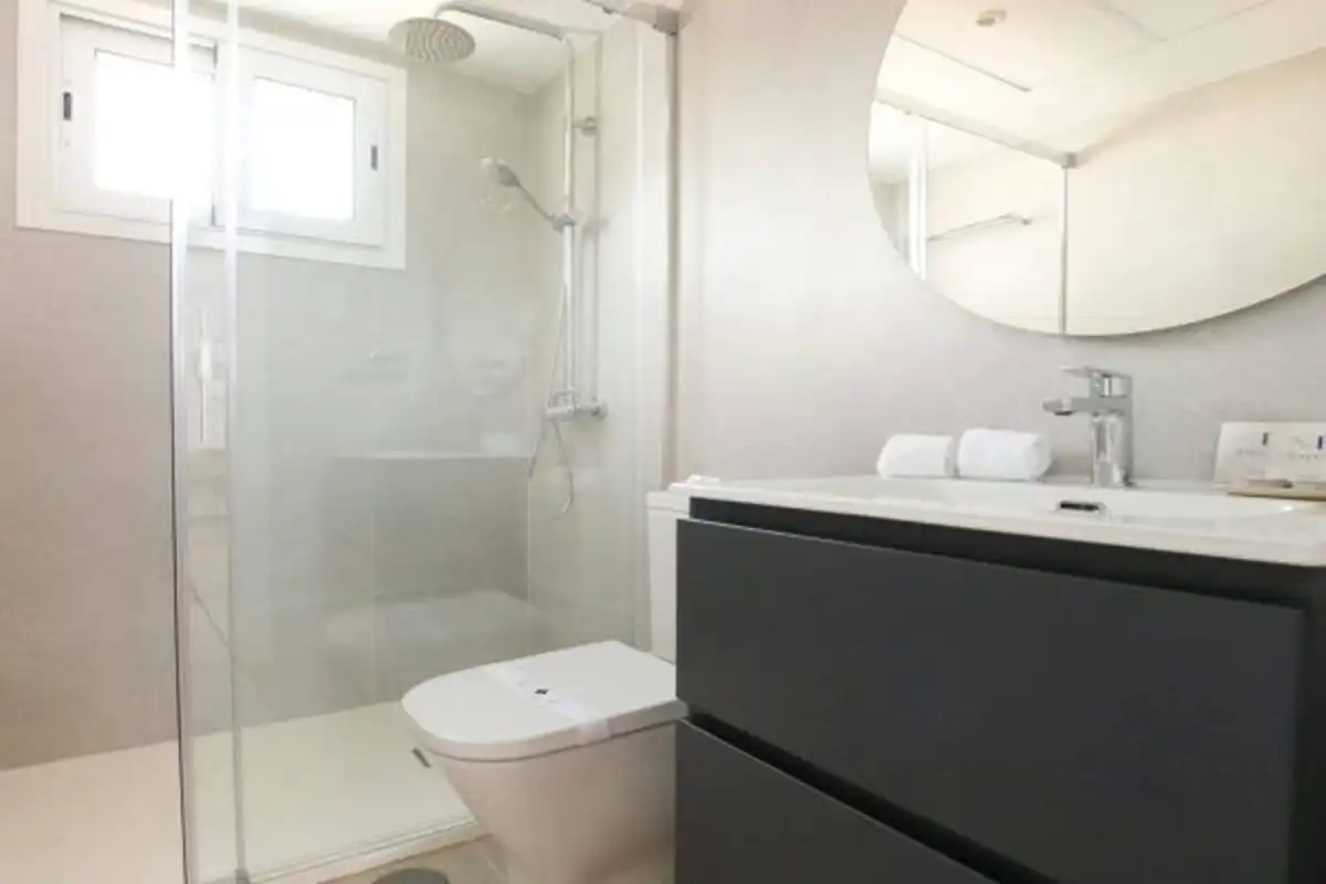 Baño de Apartamento en venta en Mijas con Aire acondicionado, Terraza y Piscina comunitaria