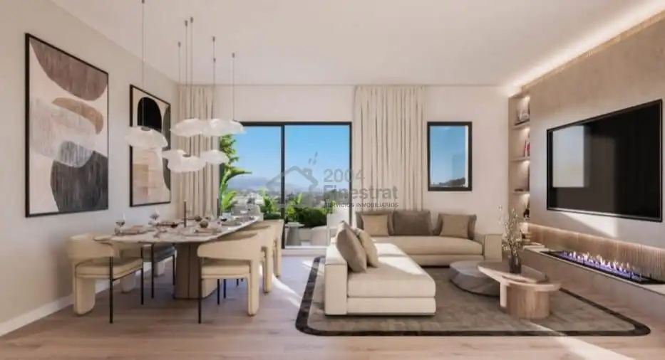 Living room of Flat for sale in Villajoyosa / La Vila Joiosa  with Air Conditioner, Heating and Terrace