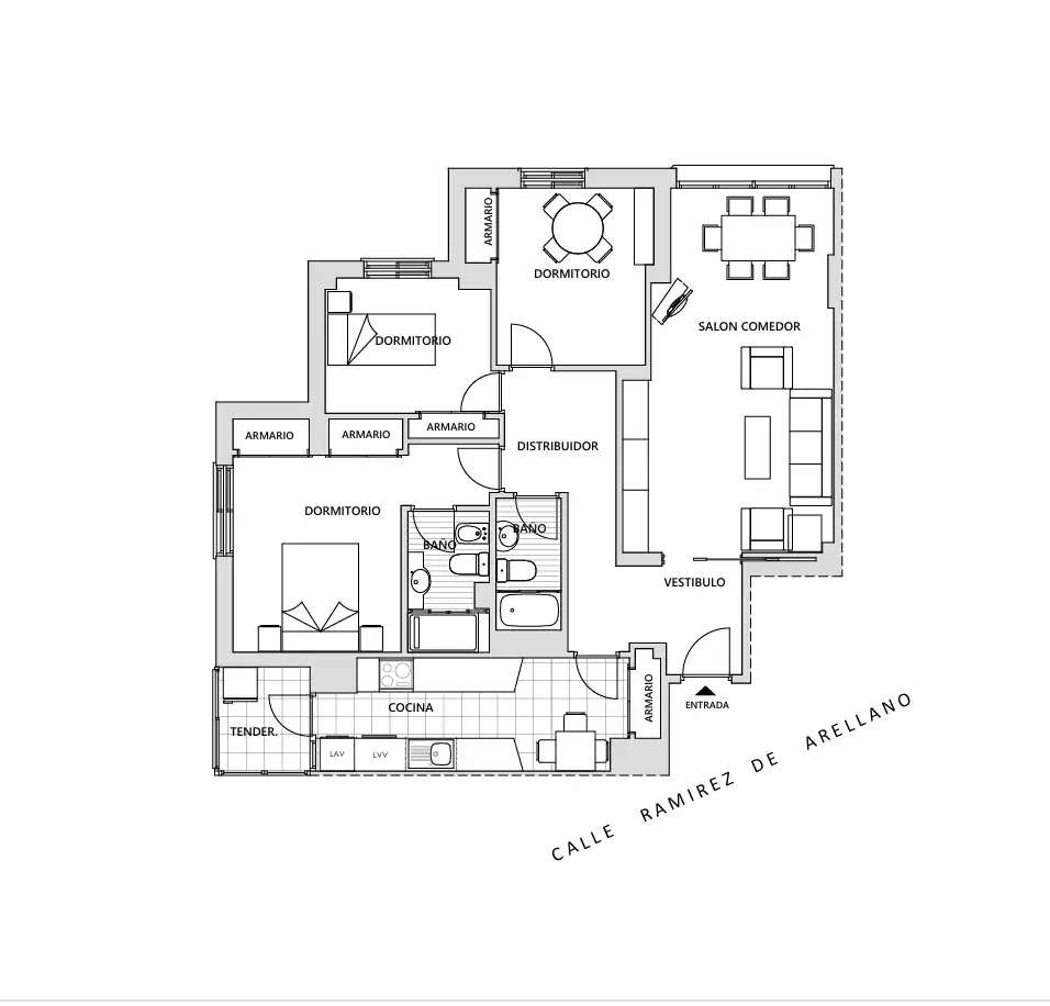 Piso en venta en Madrid con Aire acondicionado, Calefacción y Parquet
