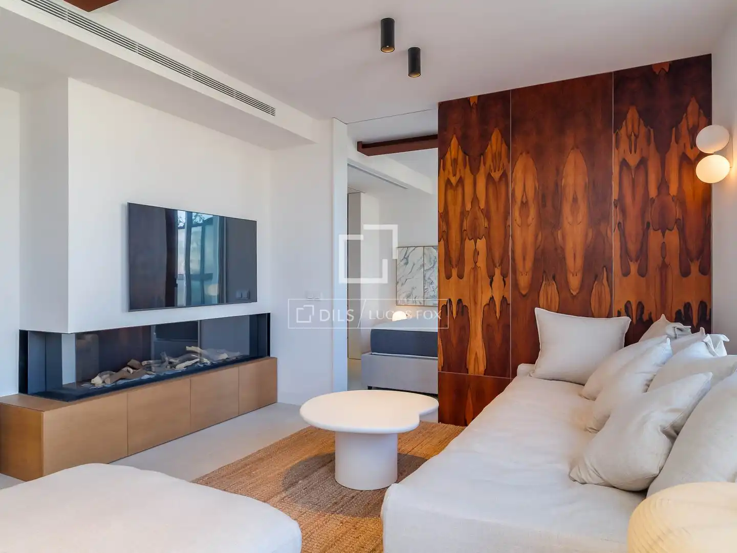 Sala d'estar de Àtic en venda en Barcelona amb Aire condicionat, Terrassa i Moblat