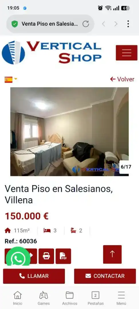 Dormitori de Pis en venda en Villena amb Balcó