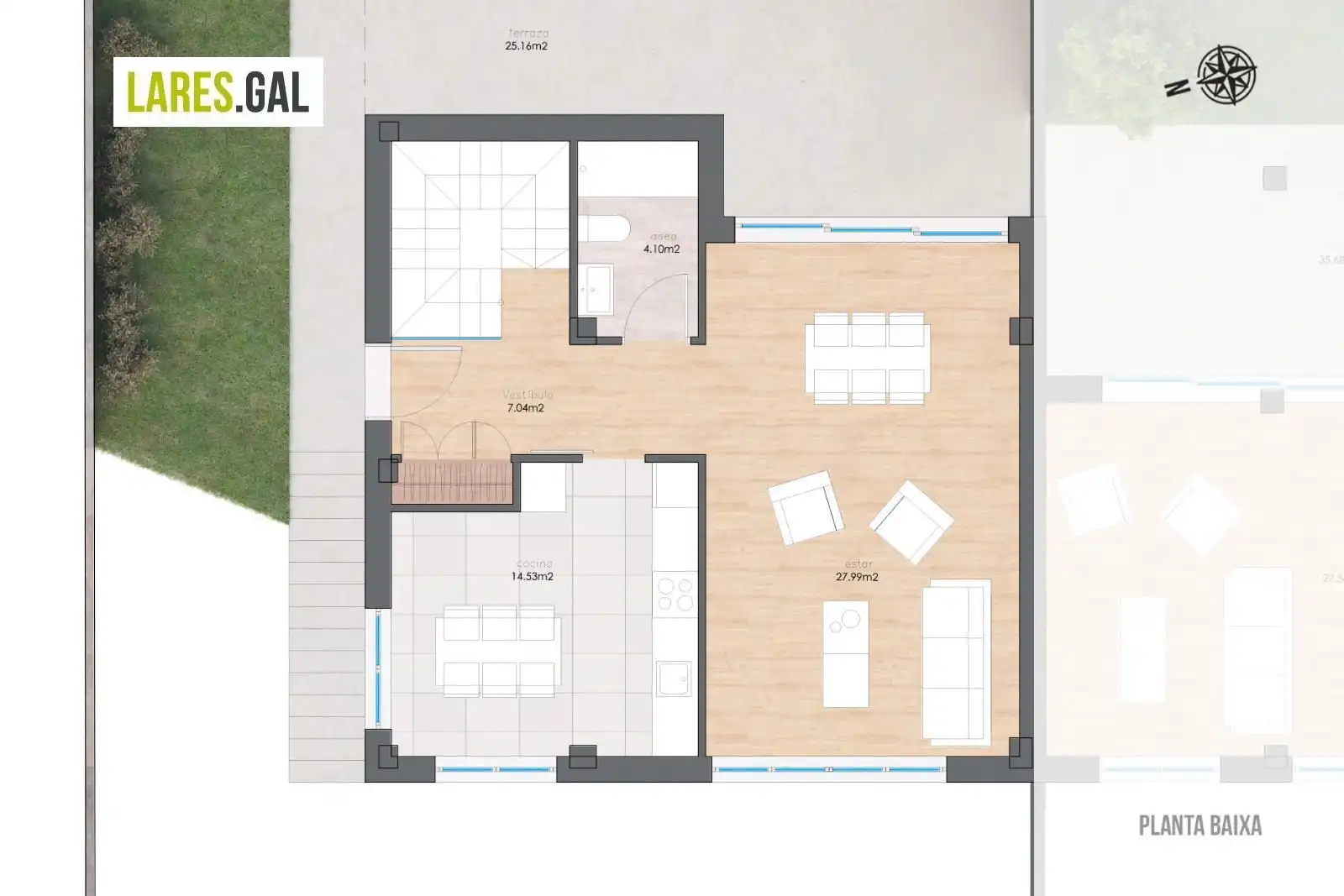 Einfamilien-Reihenhaus zum Verkauf in Cangas  mit Heizung, Privatgarten und Terrasse