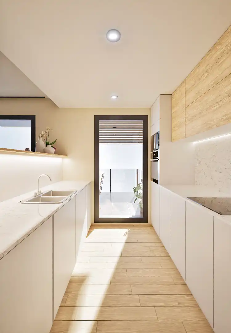 Küche von Wohnung zum Verkauf in Sant Fruitós de Bages mit Klimaanlage, Heizung und Parkett