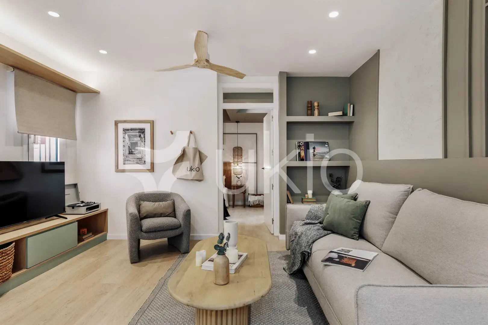 Living room of Apartments for rent in Barcelona  with Air Conditioner, Heating and Terrace