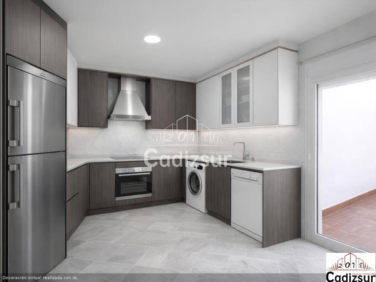 Kitchen of Flat for sale in  Cádiz Capital  with Air Conditioner and Balcony