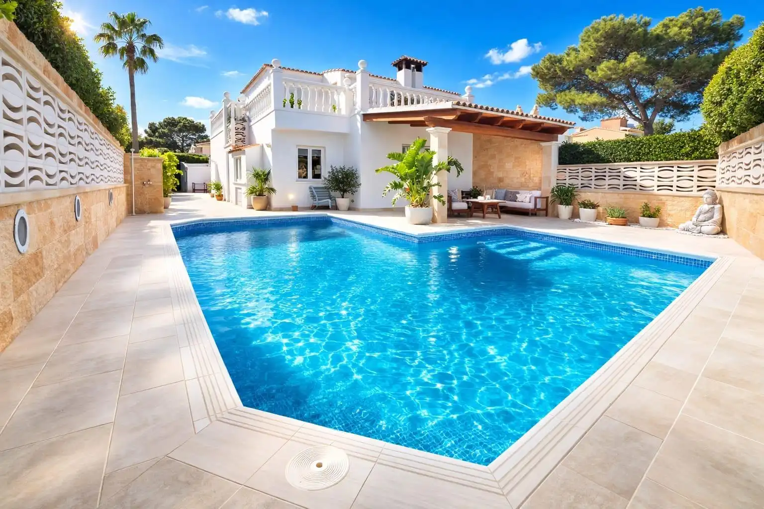 Swimming pool of Houses for sale in Llucmajor  with Air Conditioner, Private garden and Terrace