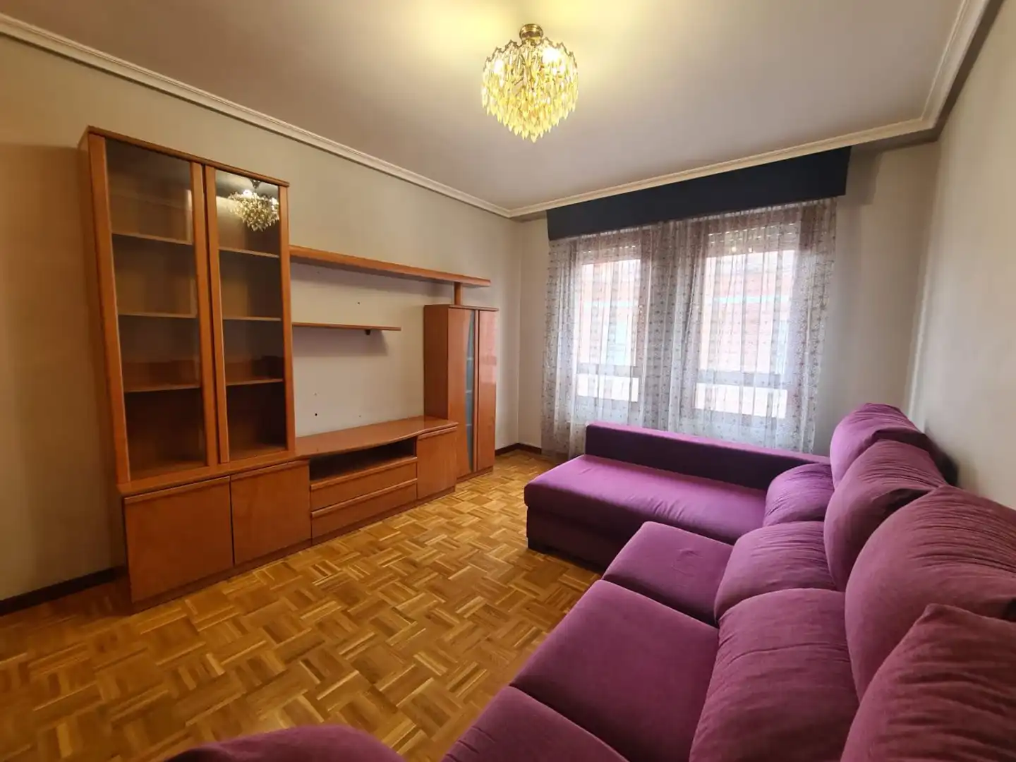 Sala de estar de Apartamento en venta en Miranda de Ebro con Calefacción, Parquet y Terraza