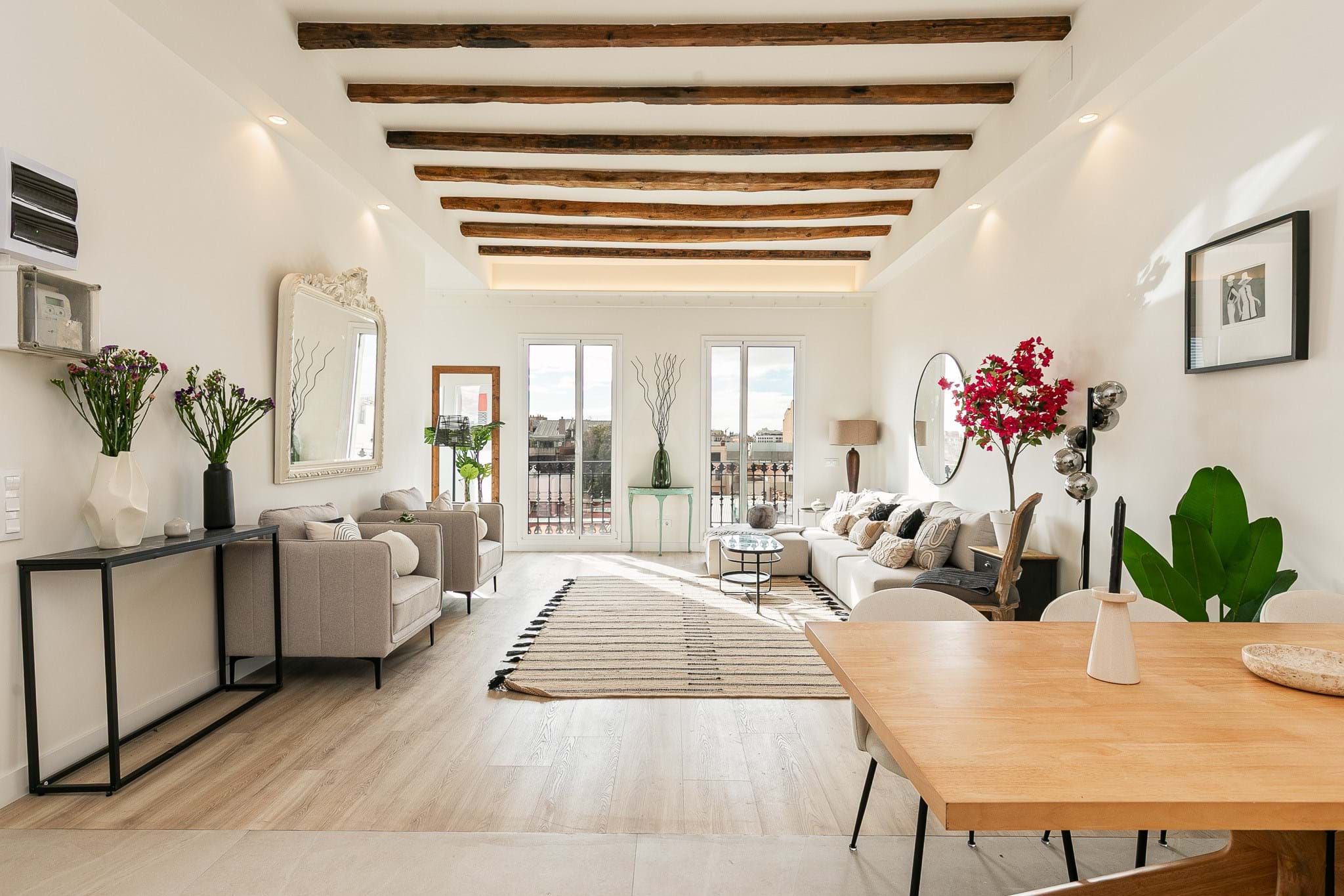 Living room of Flat for sale in  Barcelona Capital  with Air Conditioner and Heating