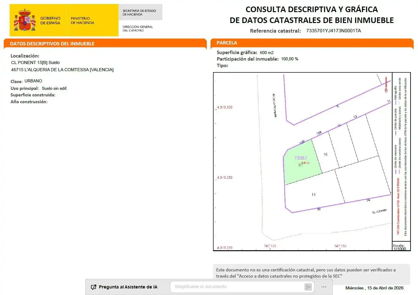 Industrial land for sale in Calle Ponent, imagen 13