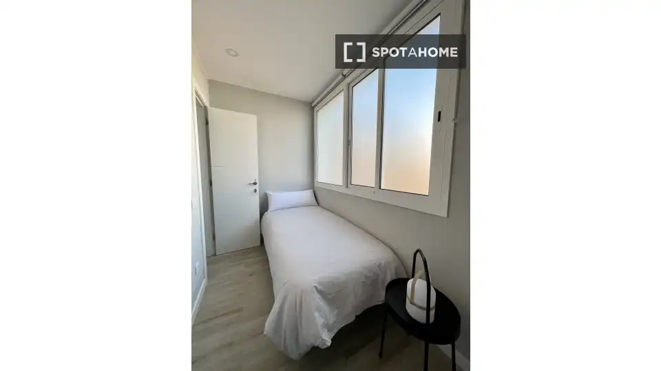 Schlafzimmer von Wohnung zur untervermieten in L'Hospitalet de Llobregat mit Klimaanlage, Heizung und Terrasse