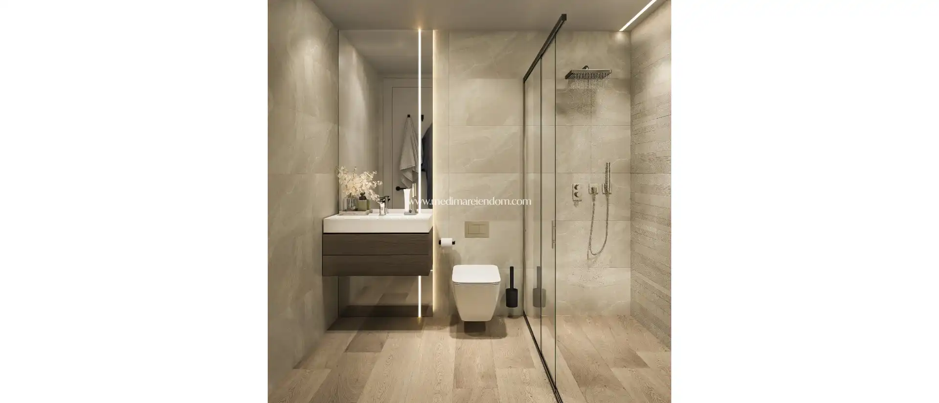 Badezimmer von Wohnung zum Verkauf in Calpe / Calp mit Terrasse