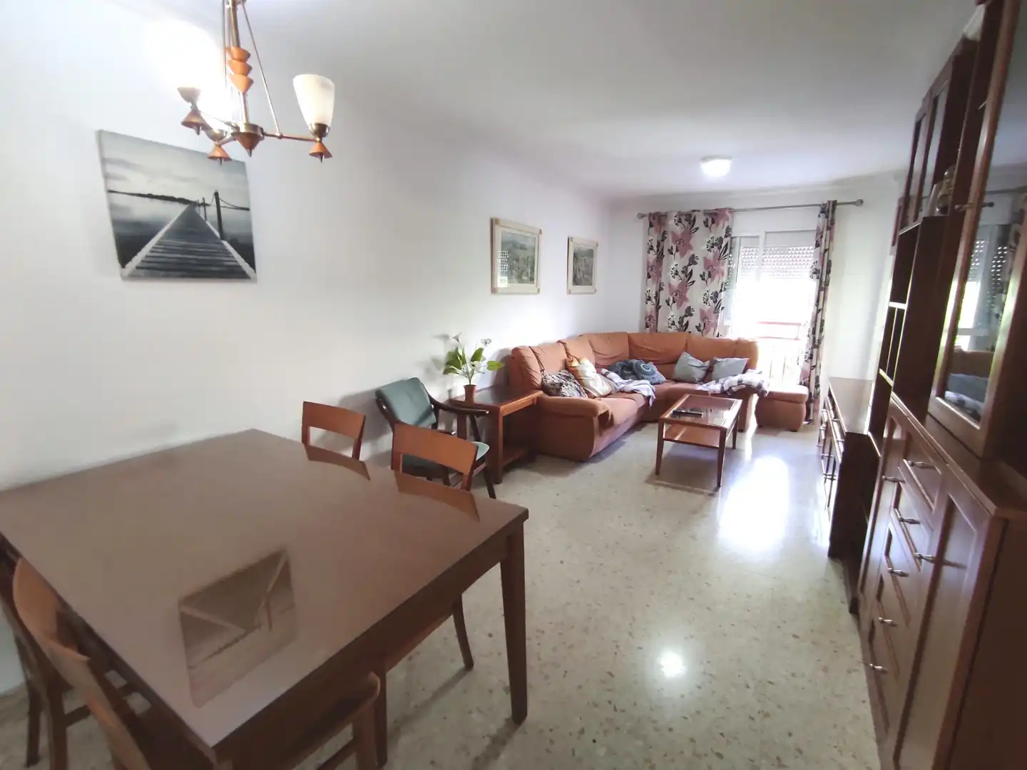 Sala de estar de Piso de alquiler en Málaga con Aire acondicionado, Terraza y Amueblado