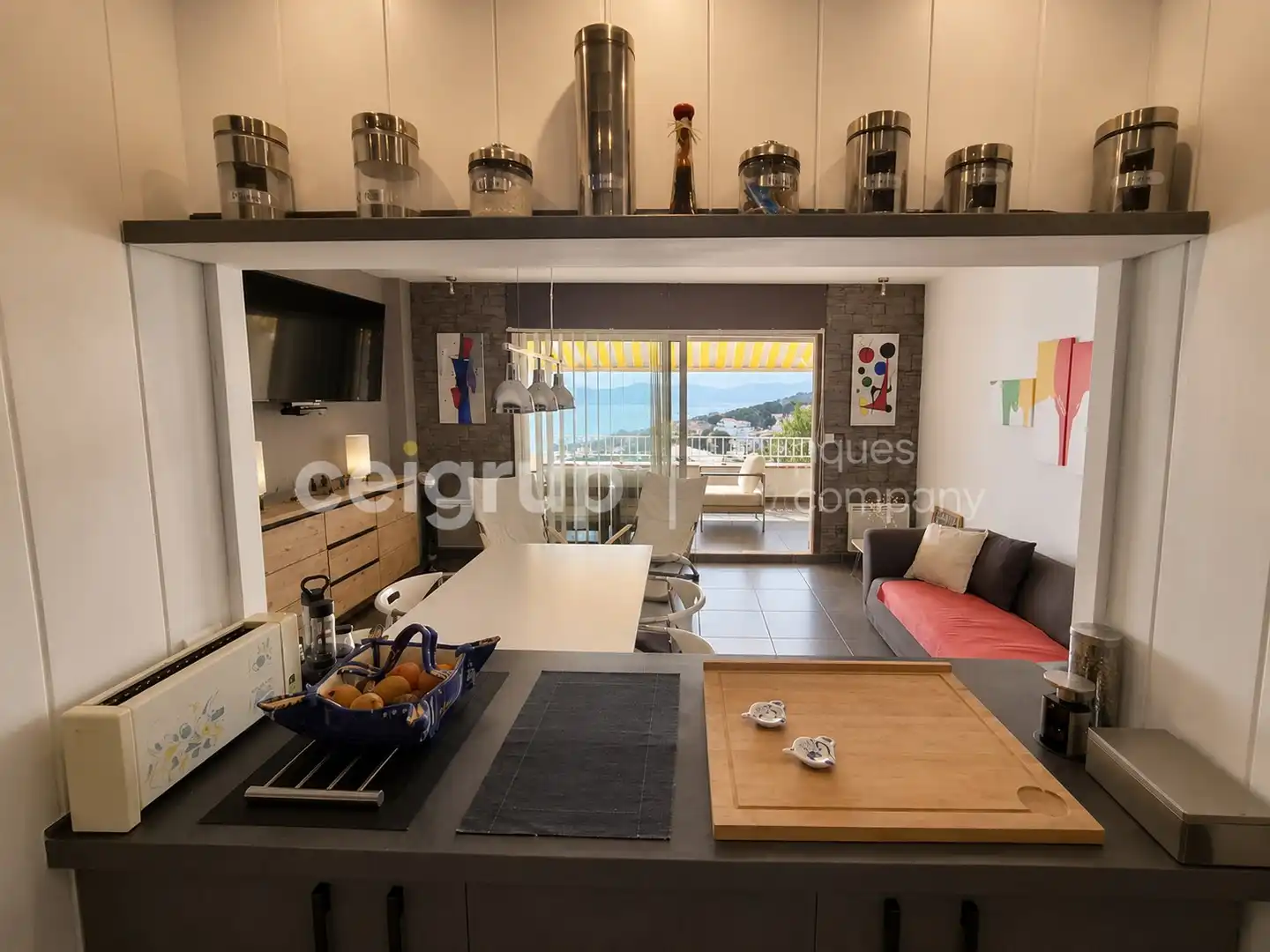 Living room of Flat for sale in Llançà  with Heating, Terrace and Storage room