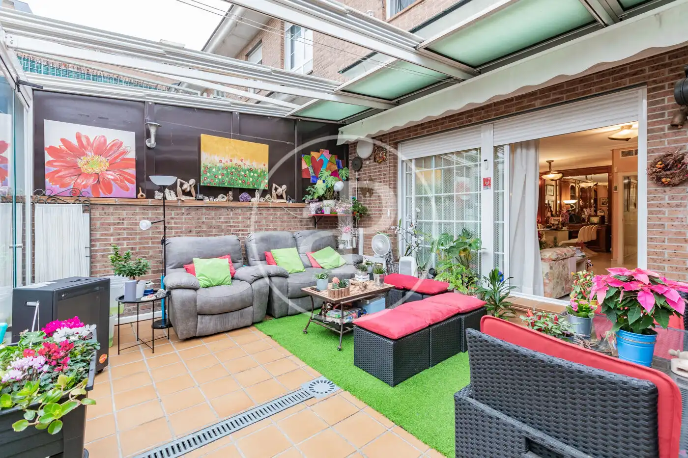 Terraza de Casa adosada en venta en San Sebastián de los Reyes con Aire acondicionado, Calefacción y Jardín privado