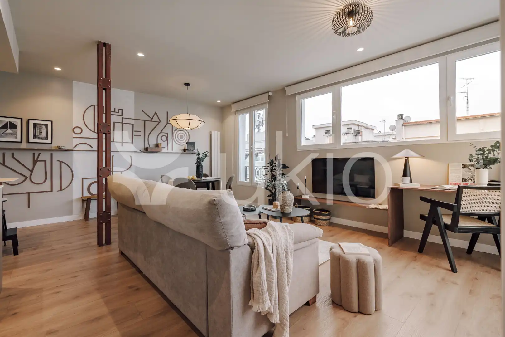 Sala d'estar de Apartament de lloguer en Madrid amb Aire condicionat, Calefacció i Terrassa