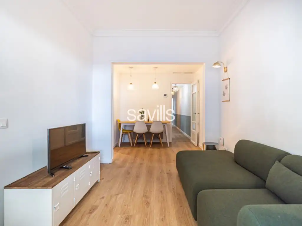 Sala d'estar de Apartament en venda en Barcelona amb Aire condicionat, Moblat i Forn
