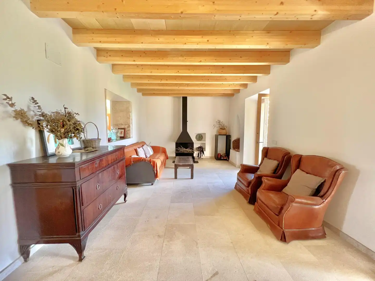 Sala d'estar de Casa o xalet en venda en Porreres amb Aire condicionat, Calefacció i Terrassa
