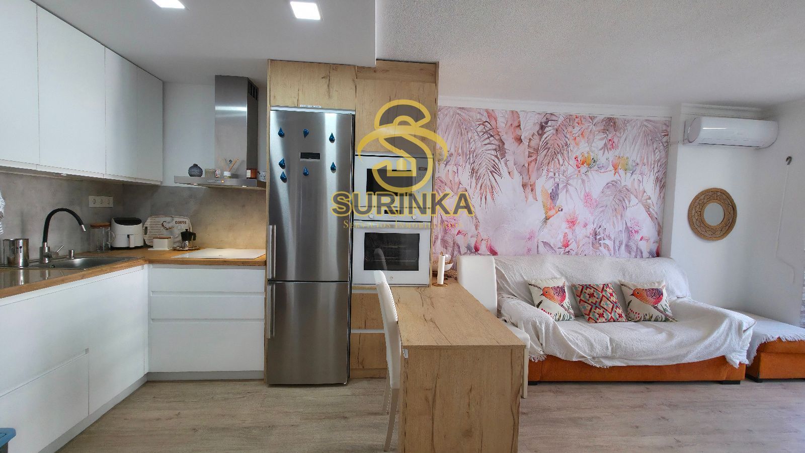 Cocina de Apartamento de alquiler en San Bartolomé de Tirajana con Aire acondicionado, Terraza y Piscina