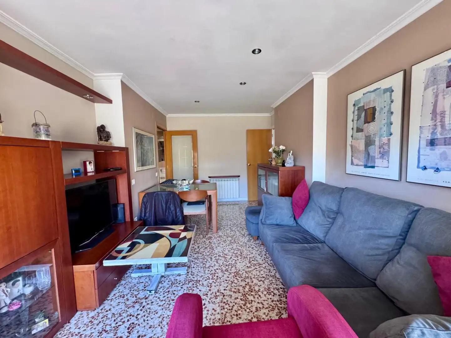 Sala de estar de Piso en venta en Mataró con Terraza y Balcón