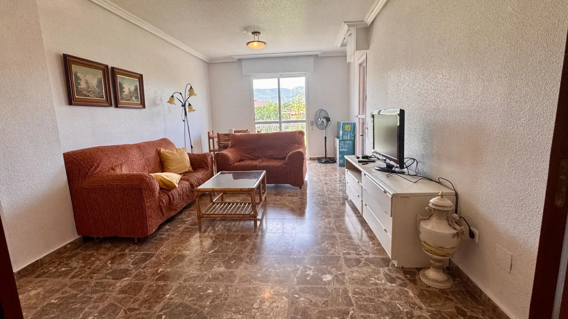 Sala de estar de Piso de alquiler en Murcia con Aire acondicionado, Terraza y Amueblado
