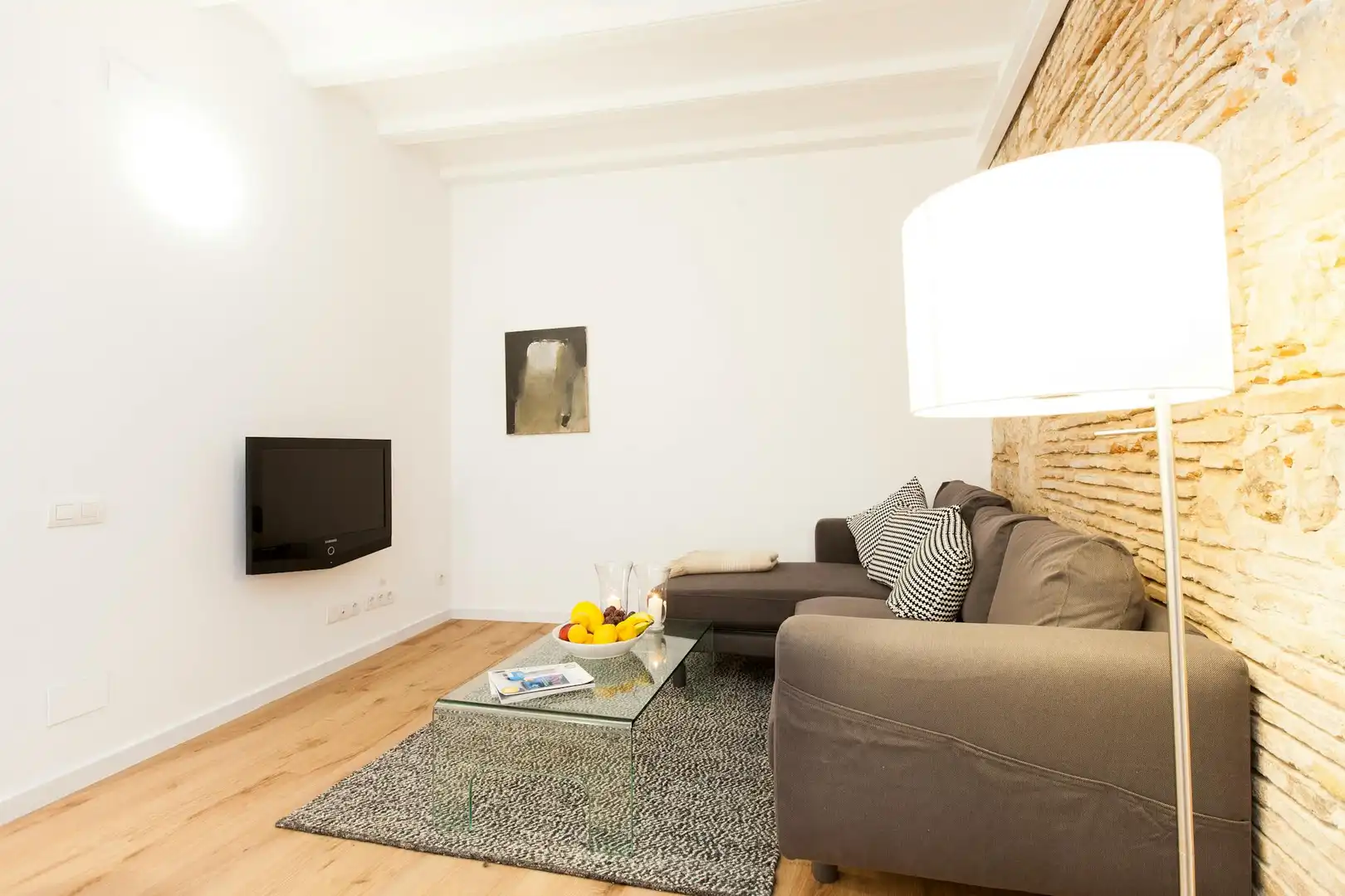 Sala de estar de Piso de alquiler en Barcelona con Aire acondicionado, Calefacción y Amueblado