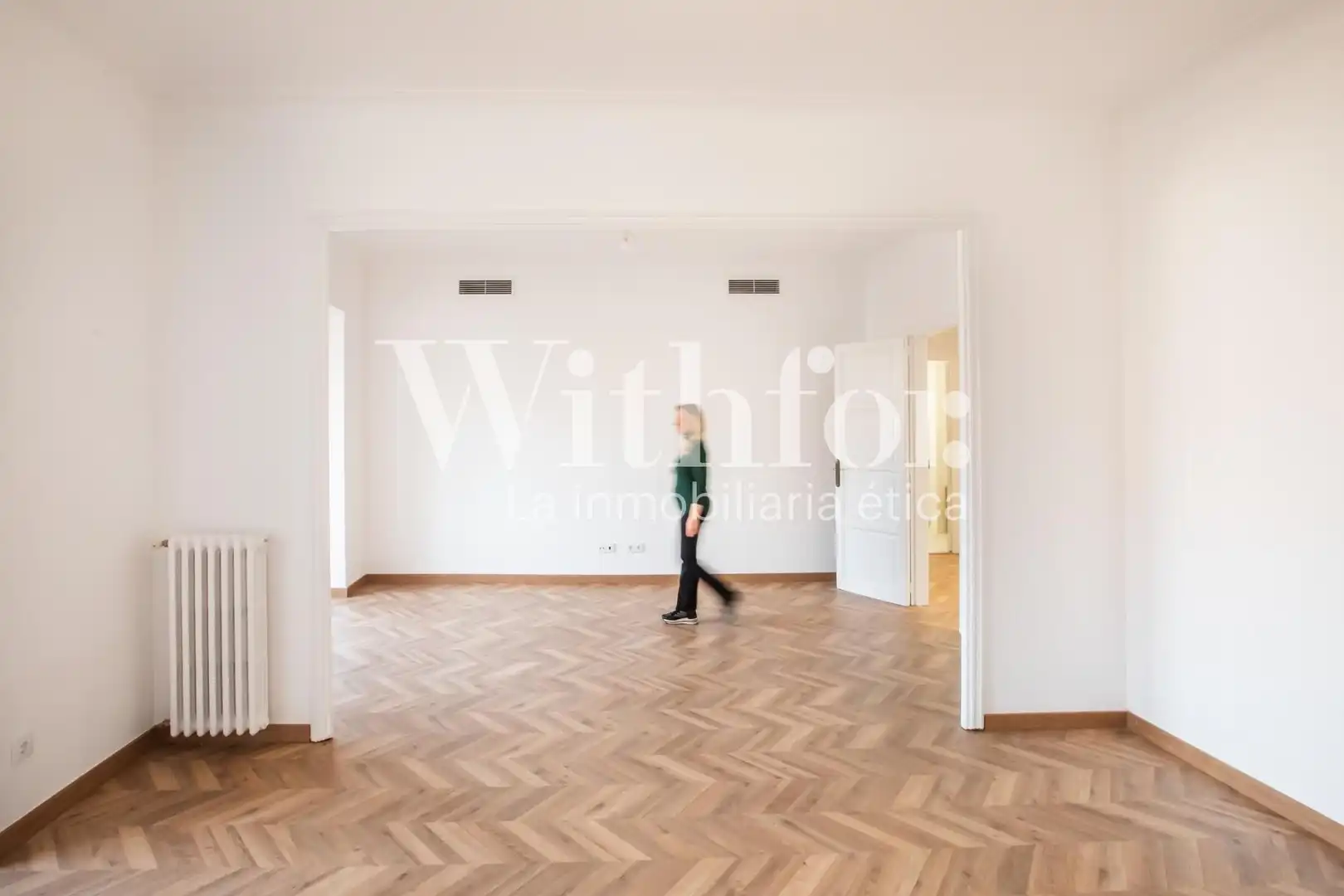 Sala de estar de Piso de alquiler en Barcelona con Aire acondicionado, Calefacción y Parquet