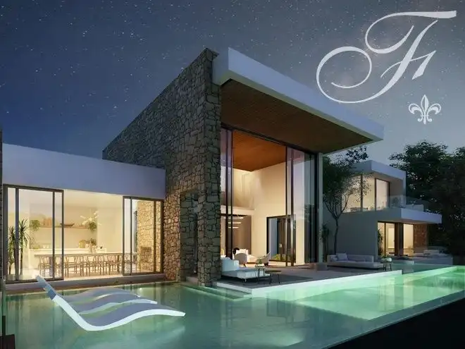 Piscina de Casa o xalet en venda en Santa Eulària des Riu amb Aire condicionat, Jardí privat i Terrassa