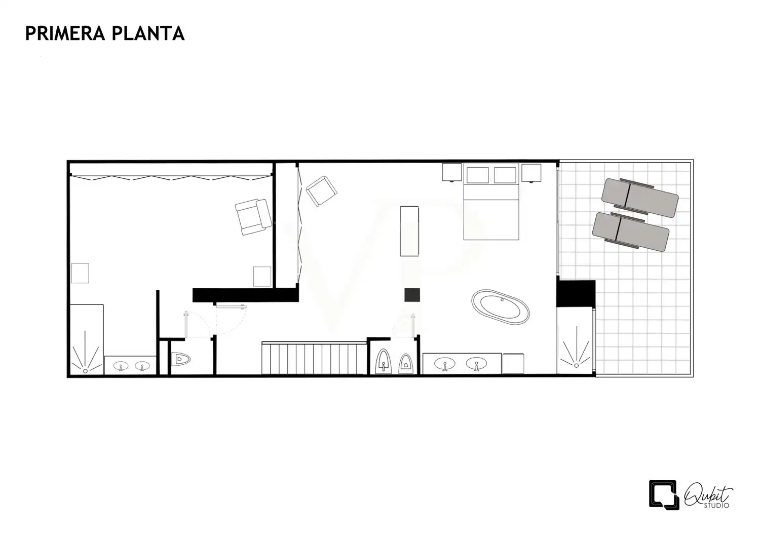 Dachboden zum Verkauf in Adeje mit Klimaanlage, Terrasse und Balkon