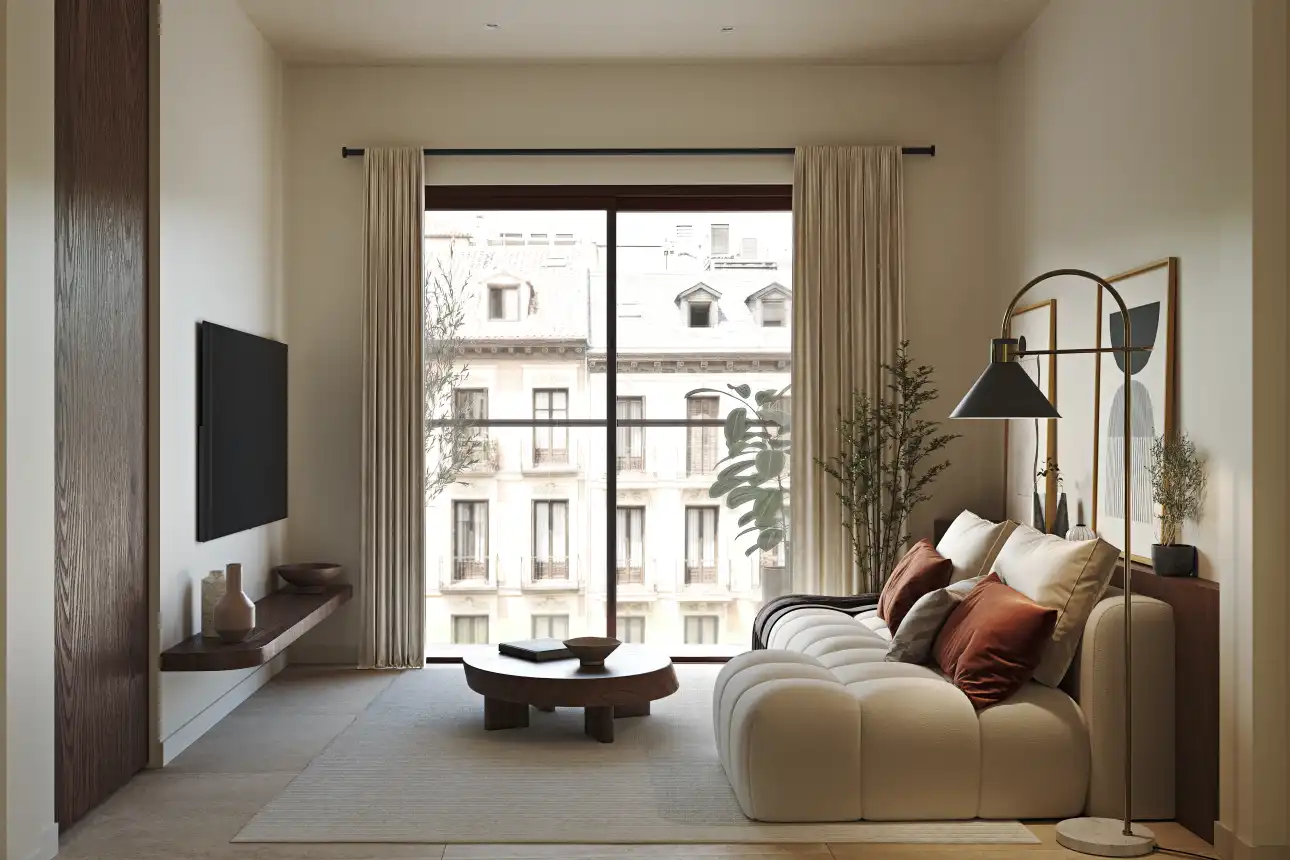 Sala d'estar de Dúplex en venda en Madrid amb Aire condicionat, Calefacció i Jardí privat