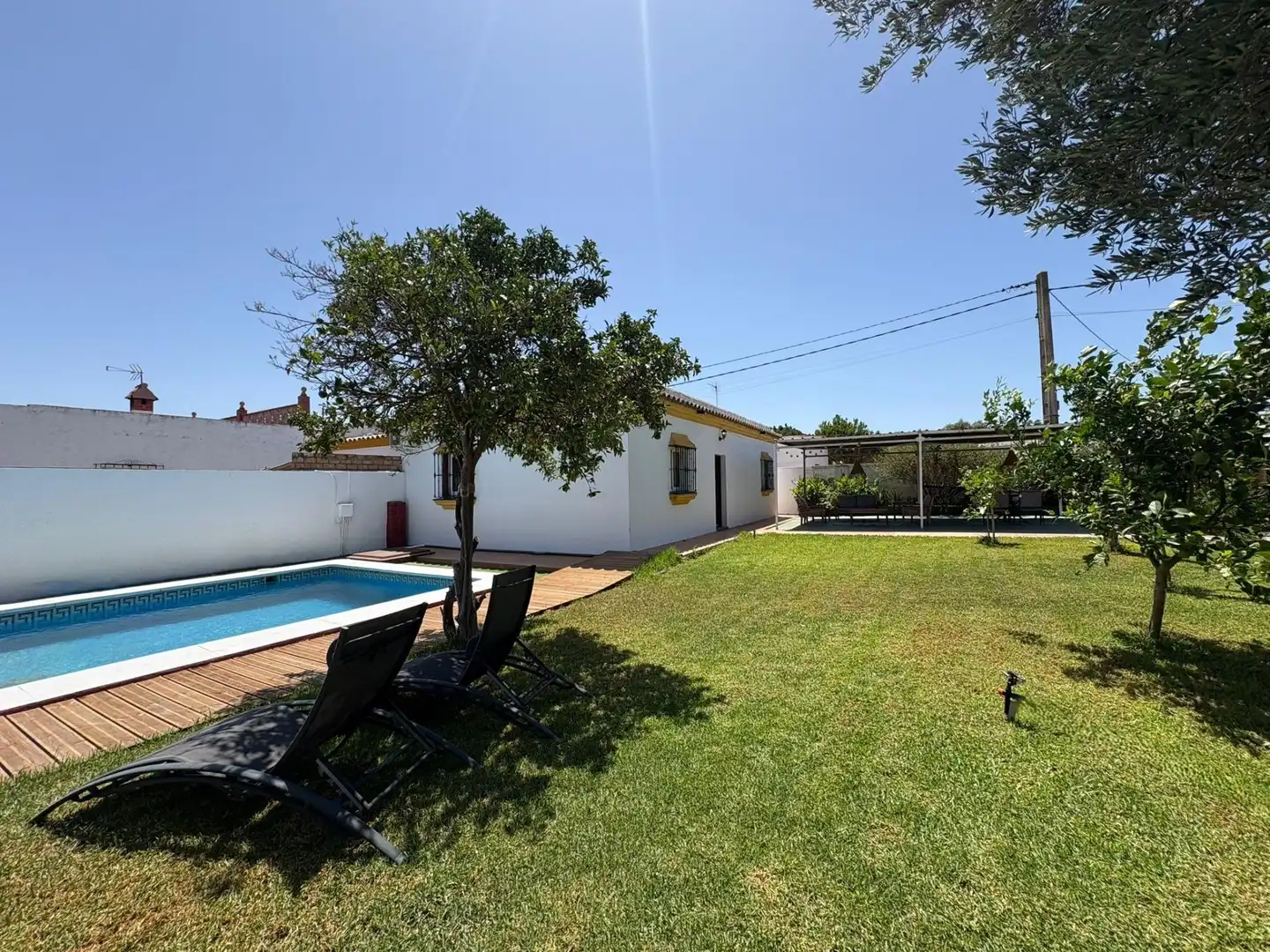 Garden of Houses for rent in Chiclana de la Frontera  with Air Conditioner, Private garden and Terrace
