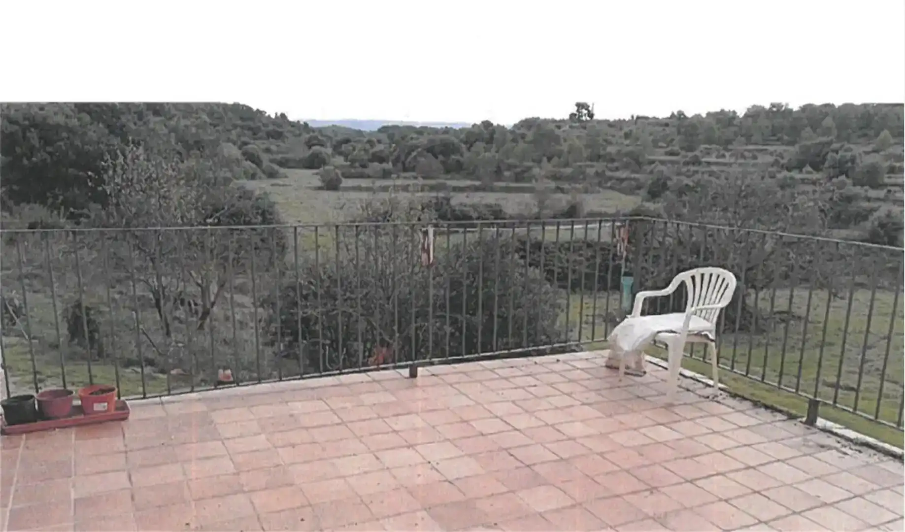 Terraza de Finca rústica en venta en La Granadella con Jardín privado, Amueblado y TV