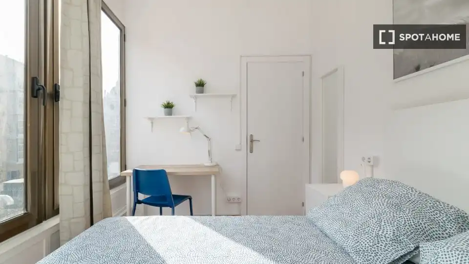 Habitación de Piso para compartir en Barcelona con Aire acondicionado, Calefacción y Amueblado