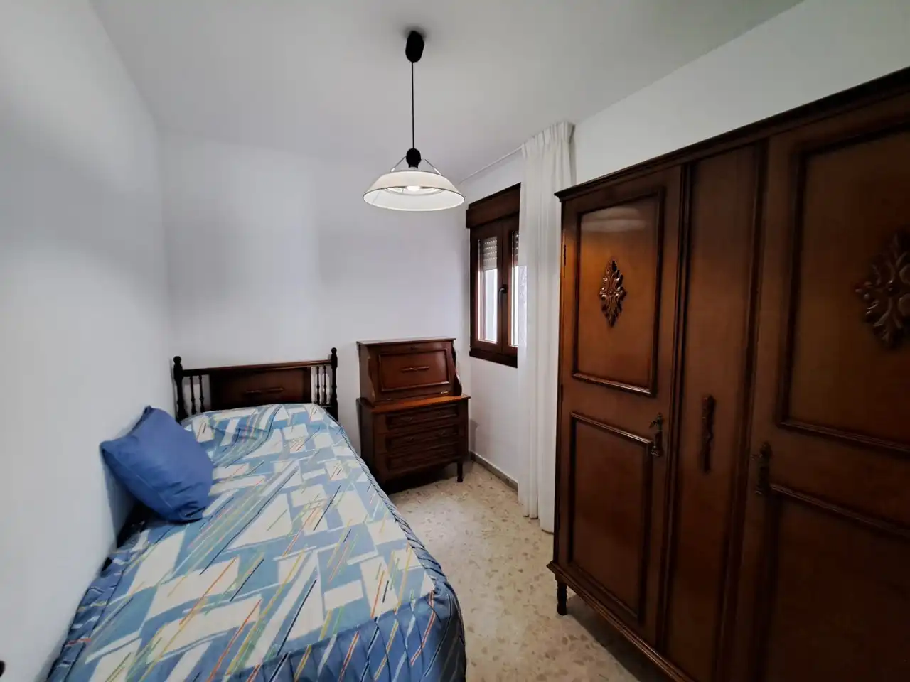 Schlafzimmer von Wohnung zur Miete in Málaga mit Klimaanlage, Terrasse und Möbliert