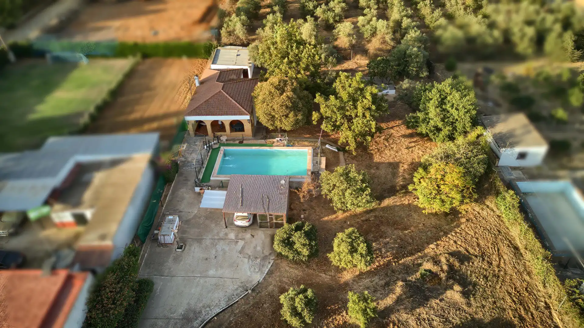 Swimming pool of Country homes for sale in Almensilla  with Private garden and Swimming Pool