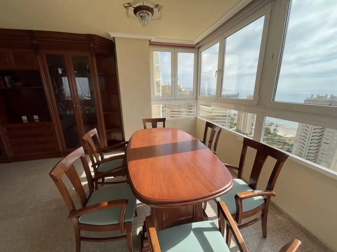 Dining room of Flat for rent in El Campello  with Air Conditioner, Heating and Alarm
