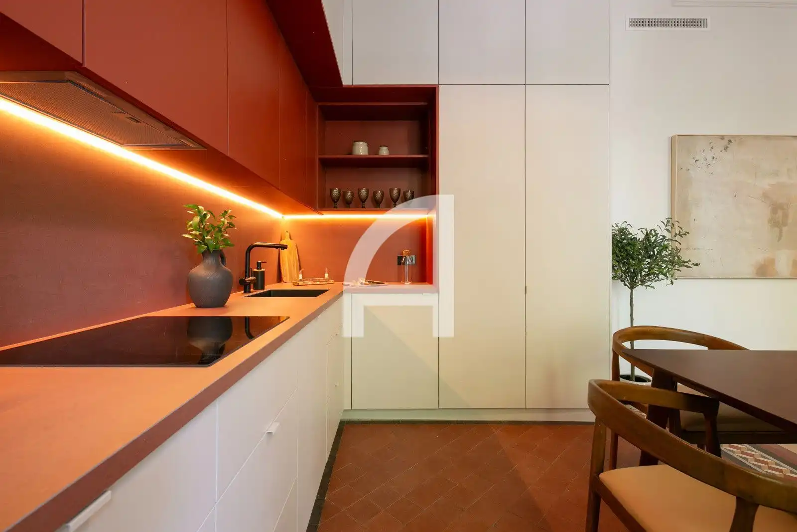 Kitchen of Flat for rent in Barcelona  with Air Conditioner, Heating and Parquet flooring