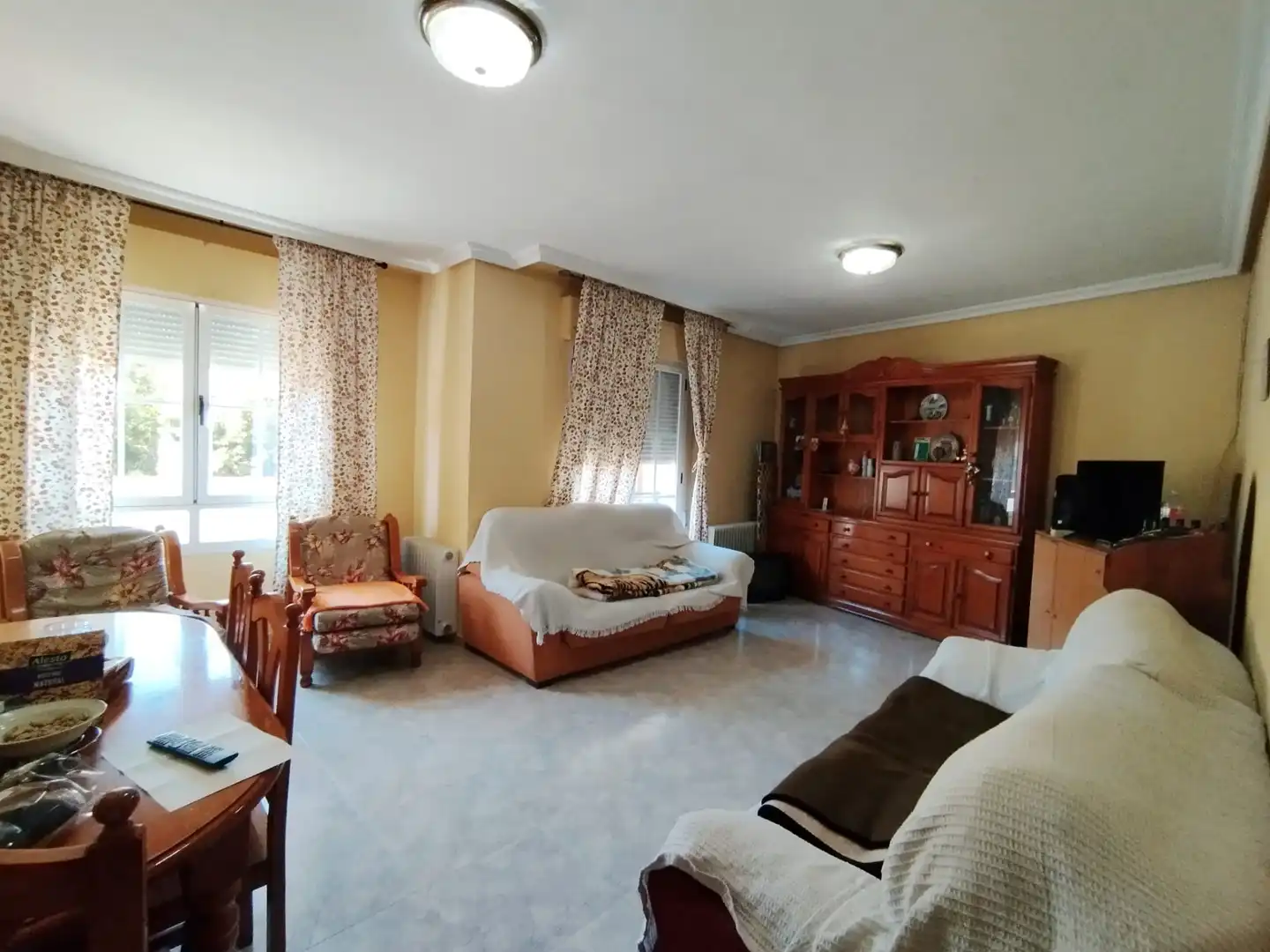 Living room of Flat for sale in Tomelloso  with Terrace, Storage room and Furnished