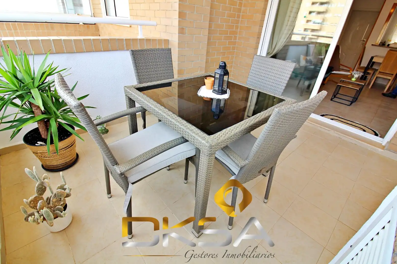 Terrace of Apartments for rent in Oropesa del Mar / Orpesa  with Air Conditioner, Heating and Private garden