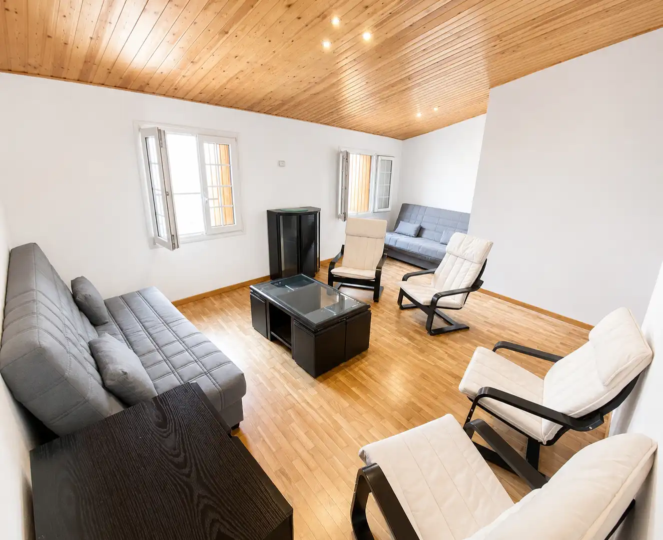 Sala de estar de Casa adosada en venta en Maçanet de Cabrenys con Calefacción, Amueblado y Balcón