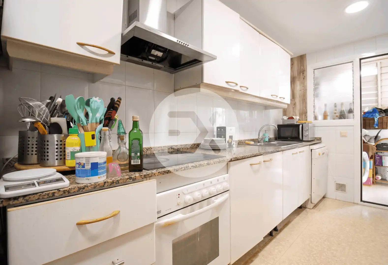 Kitchen of Flat for sale in Castelldefels  with Heating, Parquet flooring and Terrace