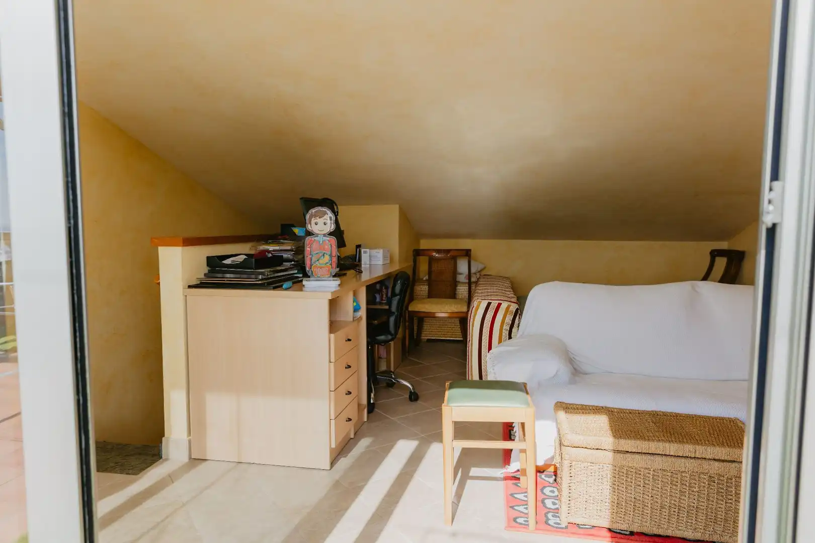 Bedroom of Houses for sale in Santa Coloma de Gramenet  with Air Conditioner, Heating and Private garden