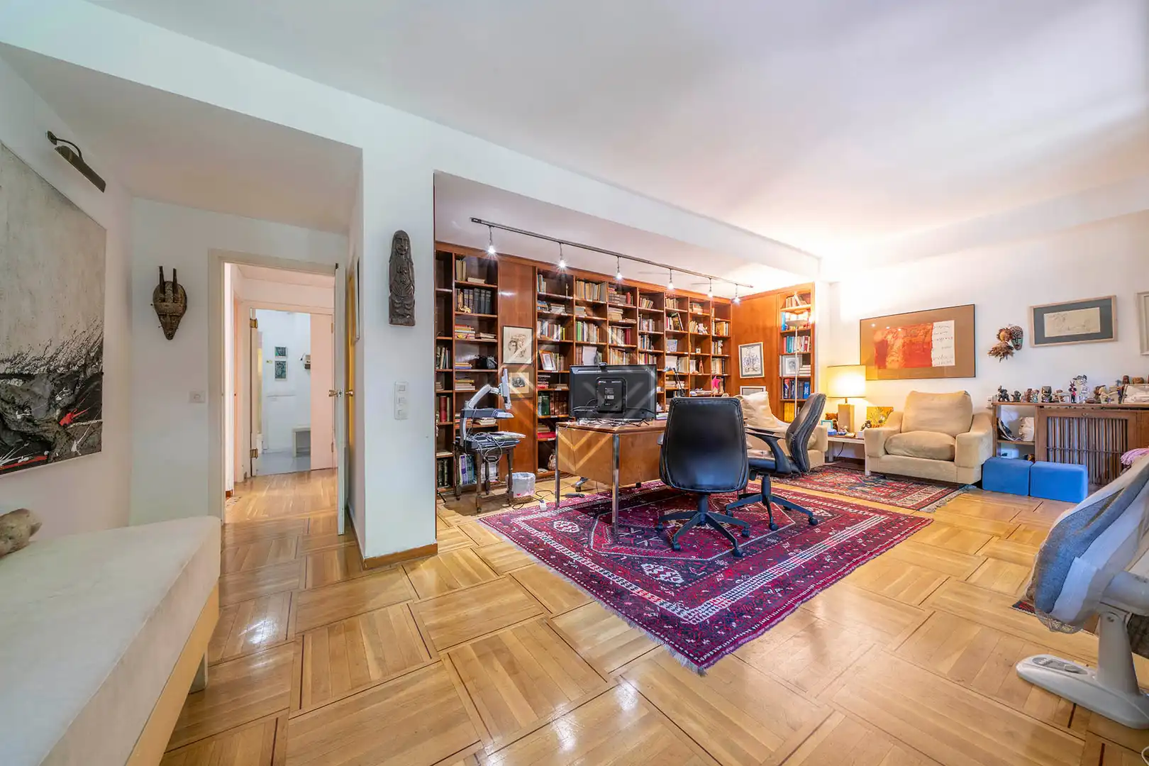 Sala d'estar de Pis en venda en Madrid amb Jardí privat, Terrassa i Piscina comunitària