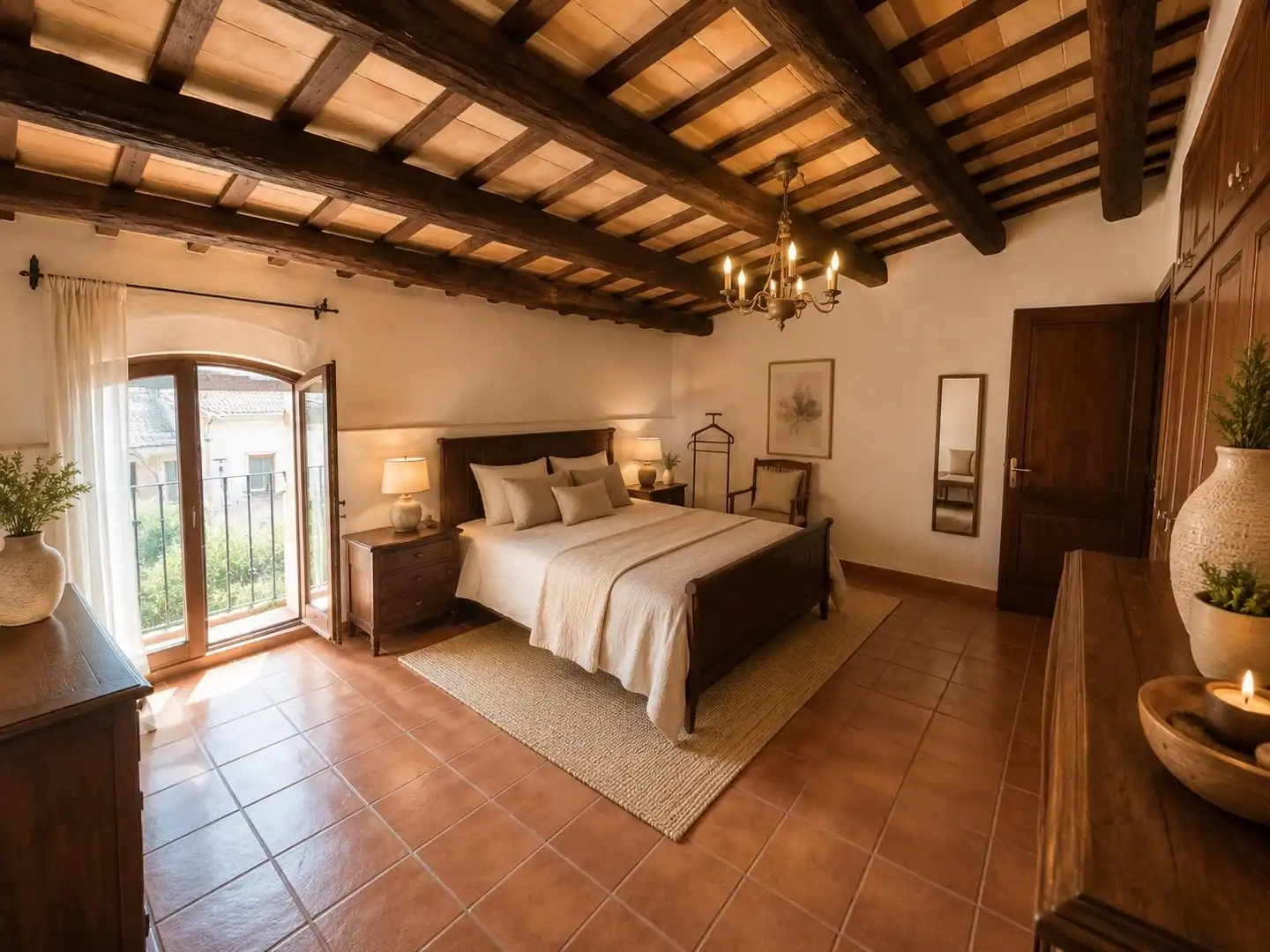 Habitación de Finca rústica en venta en Vilablareix con Calefacción, Trastero y Balcón