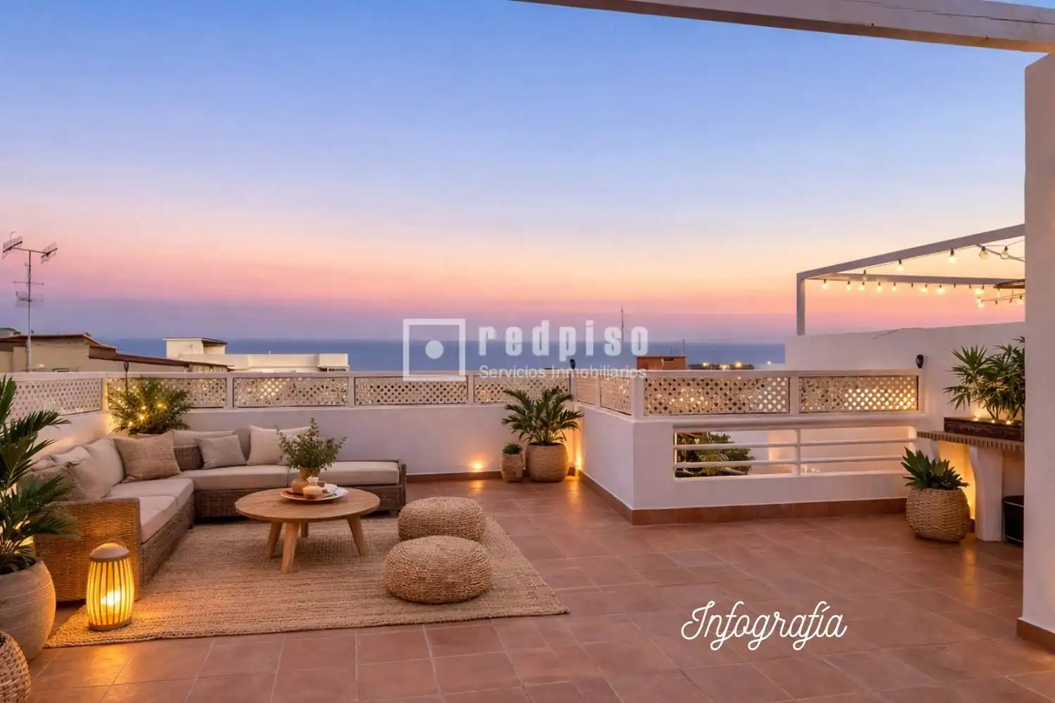 Terraza de Ático en venta en Torremolinos con Aire acondicionado, Calefacción y Jardín privado