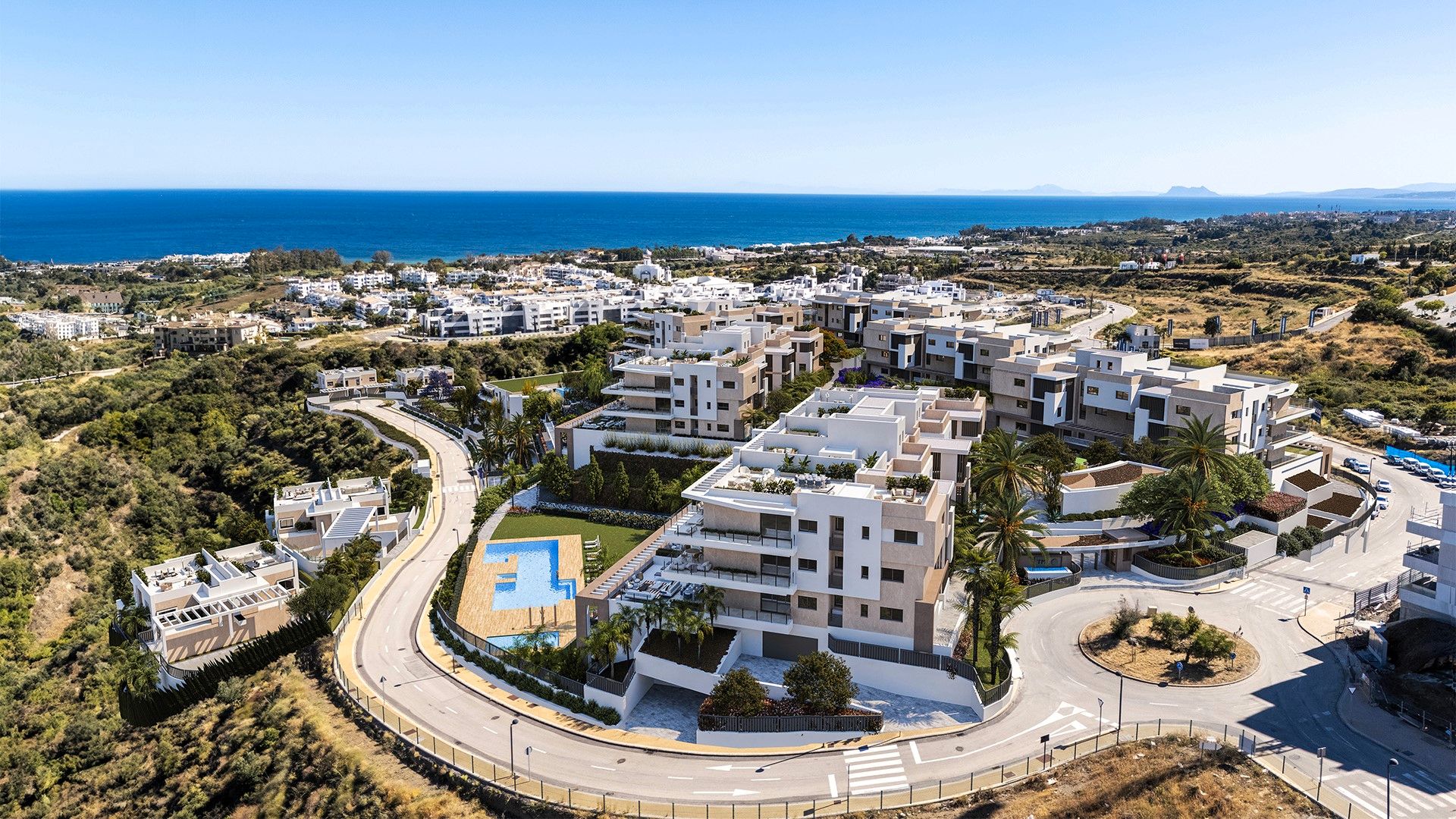 Exterior view of Single-family semi-detached for sale in Estepona  with Air Conditioner, Heating and Private garden