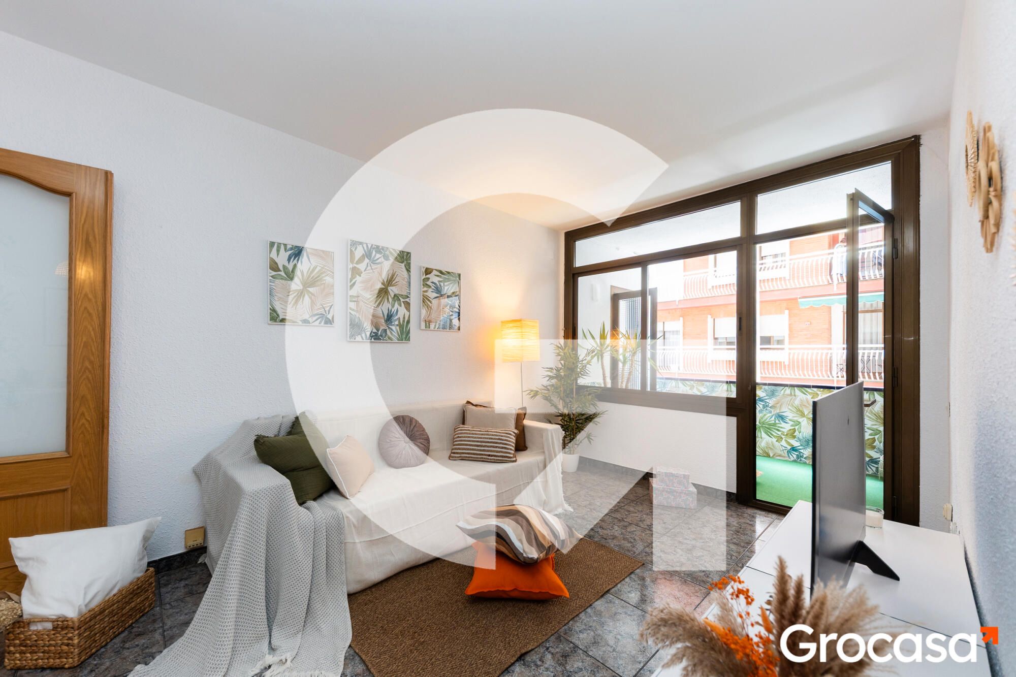 Living room of Flat for sale in Gavà  with Oven, TV and Balcony