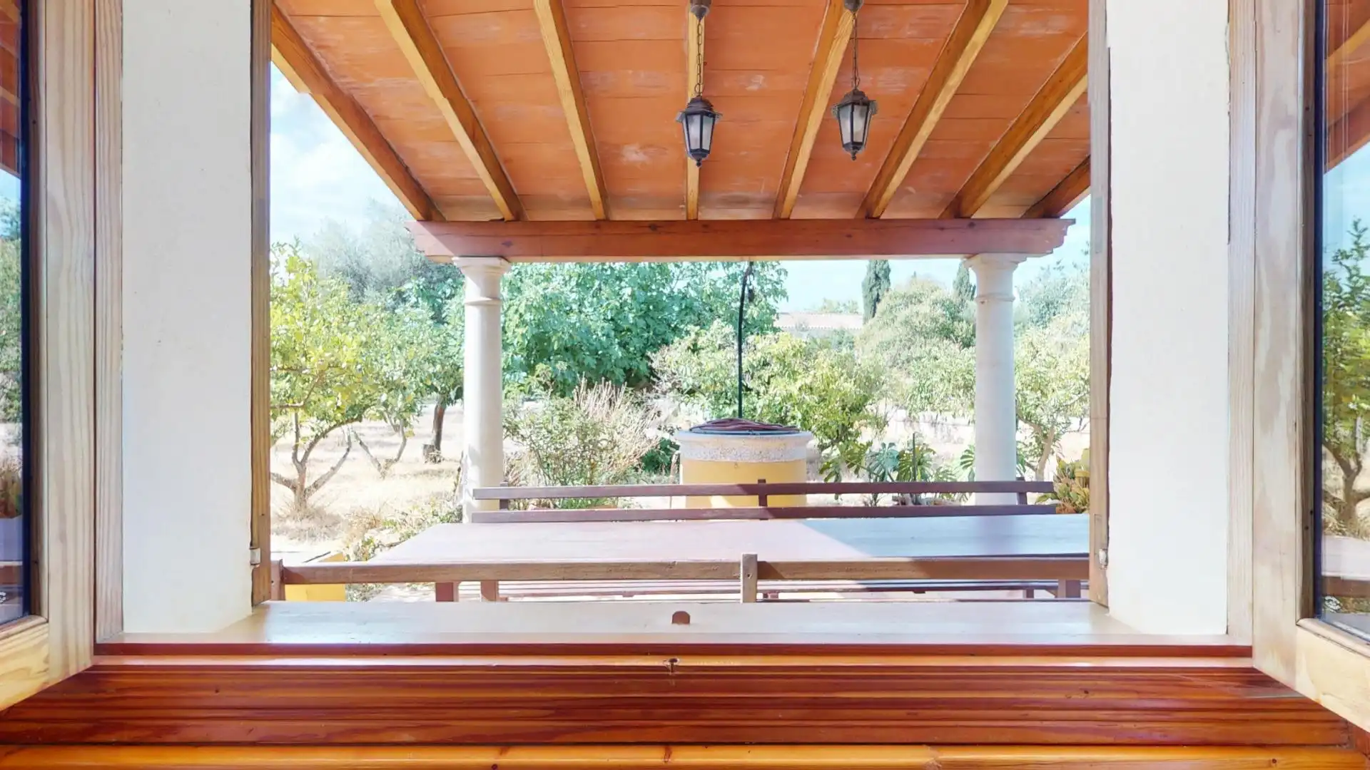 Terrasse von Country house zum Verkauf in  Palma de Mallorca mit Klimaanlage, Heizung und Privatgarten